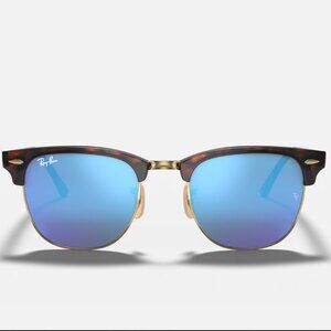 Ray-Ban Clubmaster Flash Lenses - Blue chrome lens - worn once!